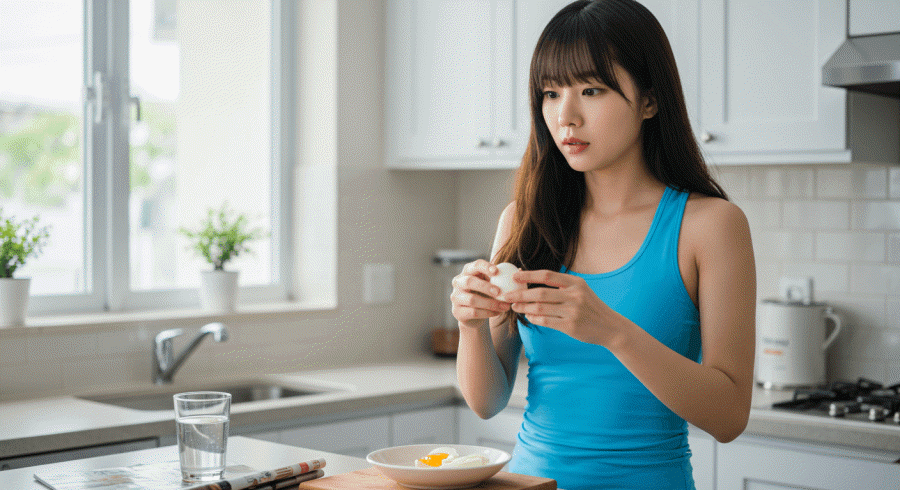 계란 노른자가 살찌는 음식이라고 생각해서 흰자만 먹고 있는 다이어터