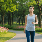 워킹 다이어트를 하고 있는 한국 여성분